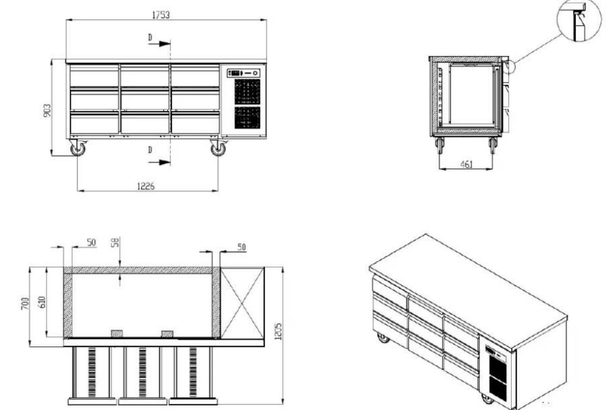 GRAM Premier F 2 A DL DR L E - PREMIER UNDERCOUNTER - 2