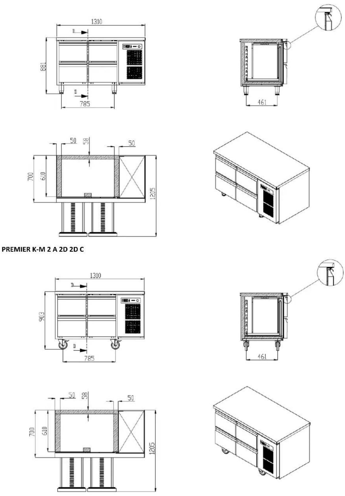 GRAM Premier F 2 A DL DR L E - PREMIER UNDERCOUNTER - 1