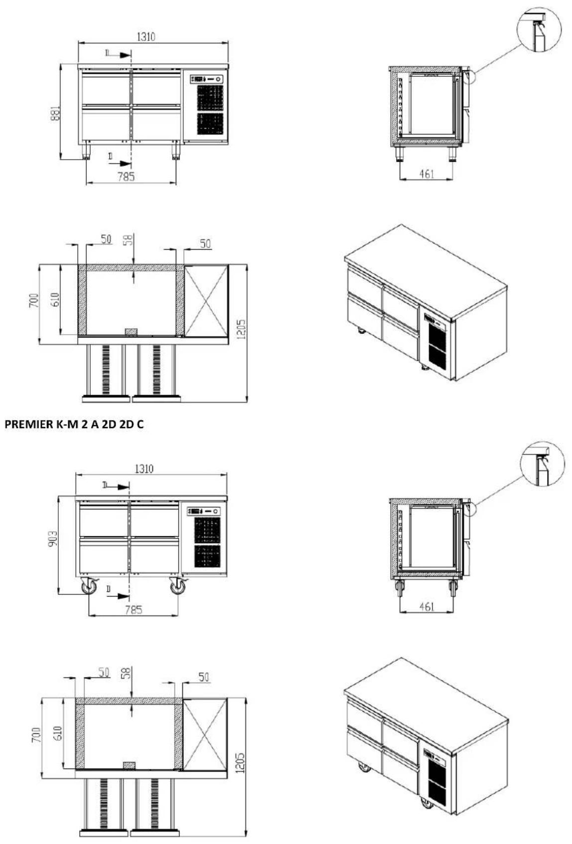 GRAM Premier F 2 A DL DR L E - PREMIER UNDERCOUNTER - 1