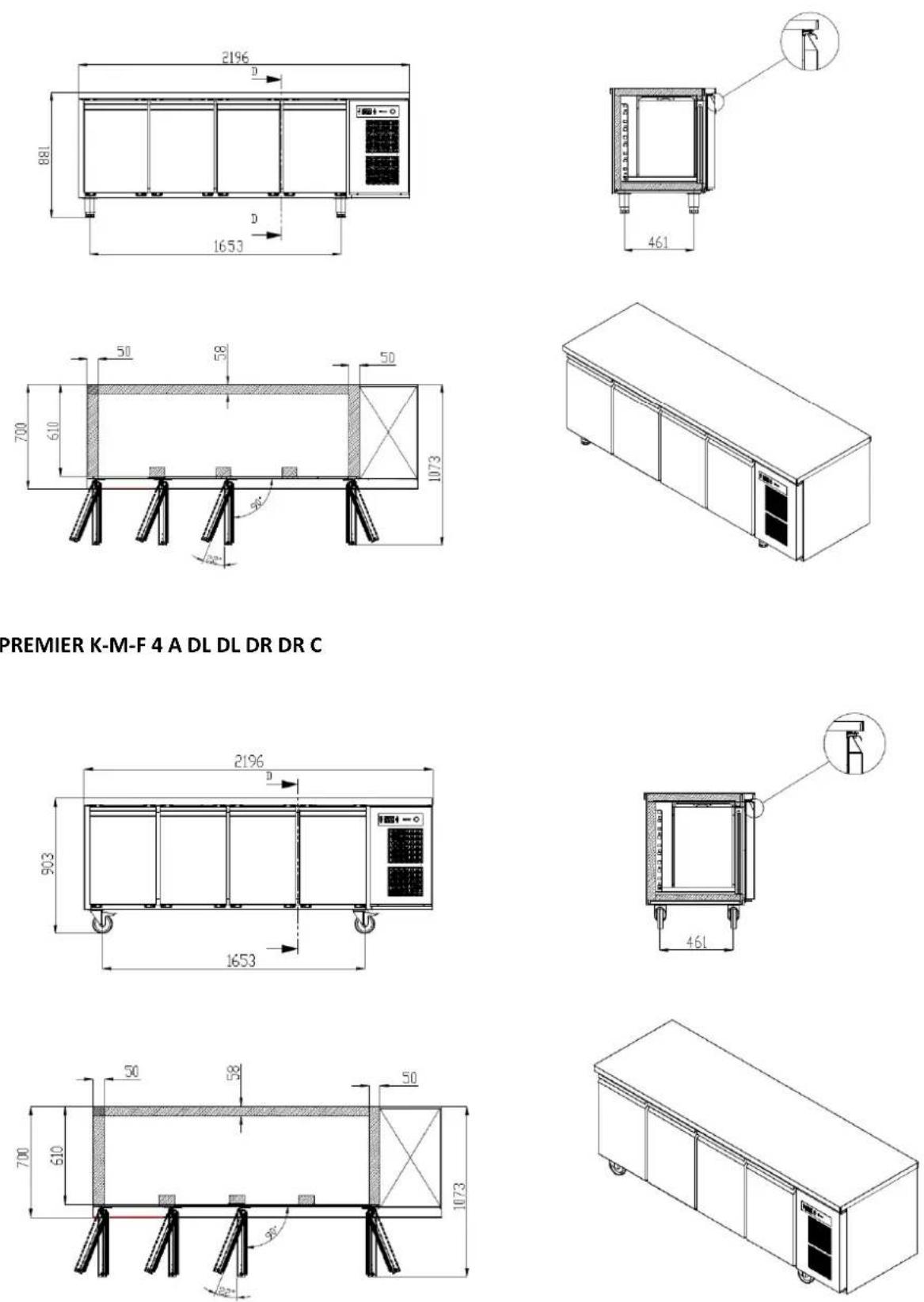 GRAM Premier F 2 A DL DR L E - PREMIER UNDERCOUNTER - 1