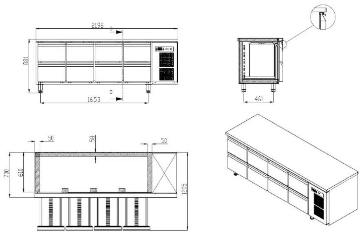 GRAM Premier F 2 A DL DR L E - PREMIER UNDERCOUNTER - 1