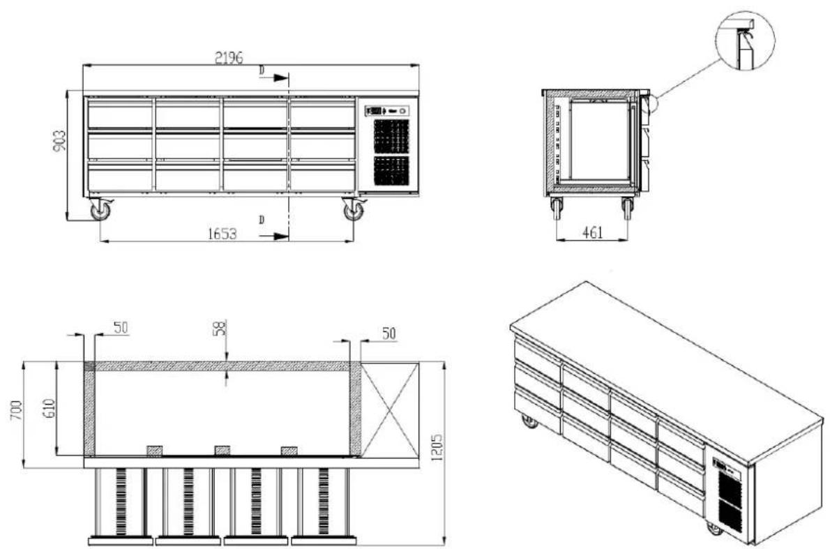 GRAM Premier F 2 A DL DR L E - PREMIER UNDERCOUNTER - 2