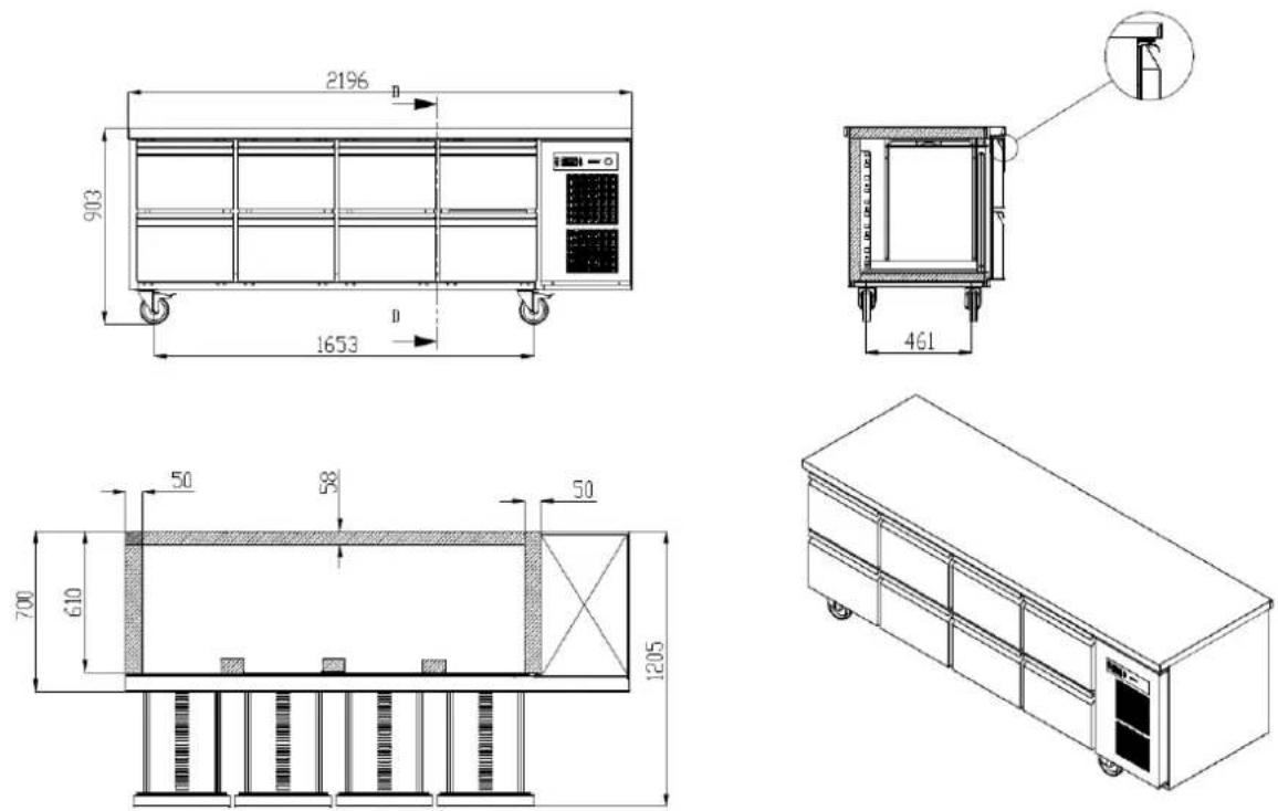 GRAM Premier F 2 A DL DR L E - PREMIER UNDERCOUNTER - 2