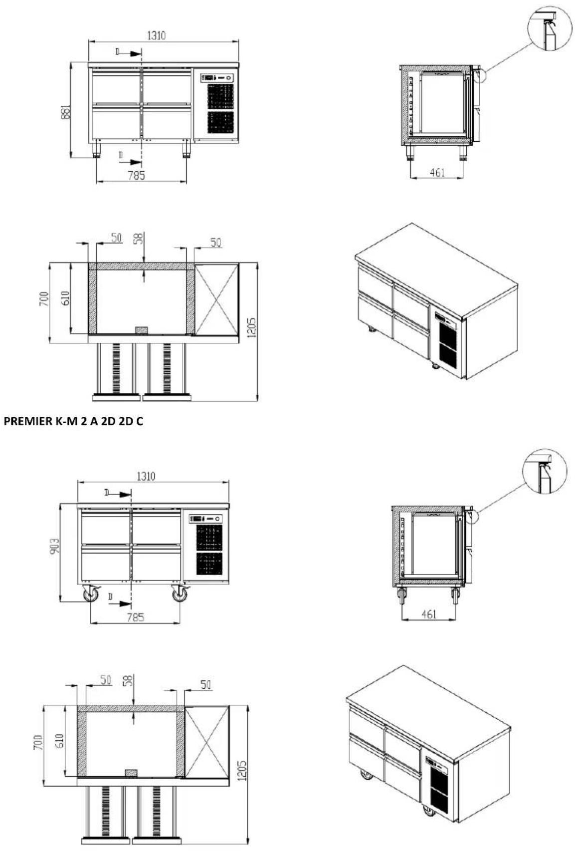 GRAM Premier F 2 A DL DR L E - PREMIER UNDERCOUNTER - 1