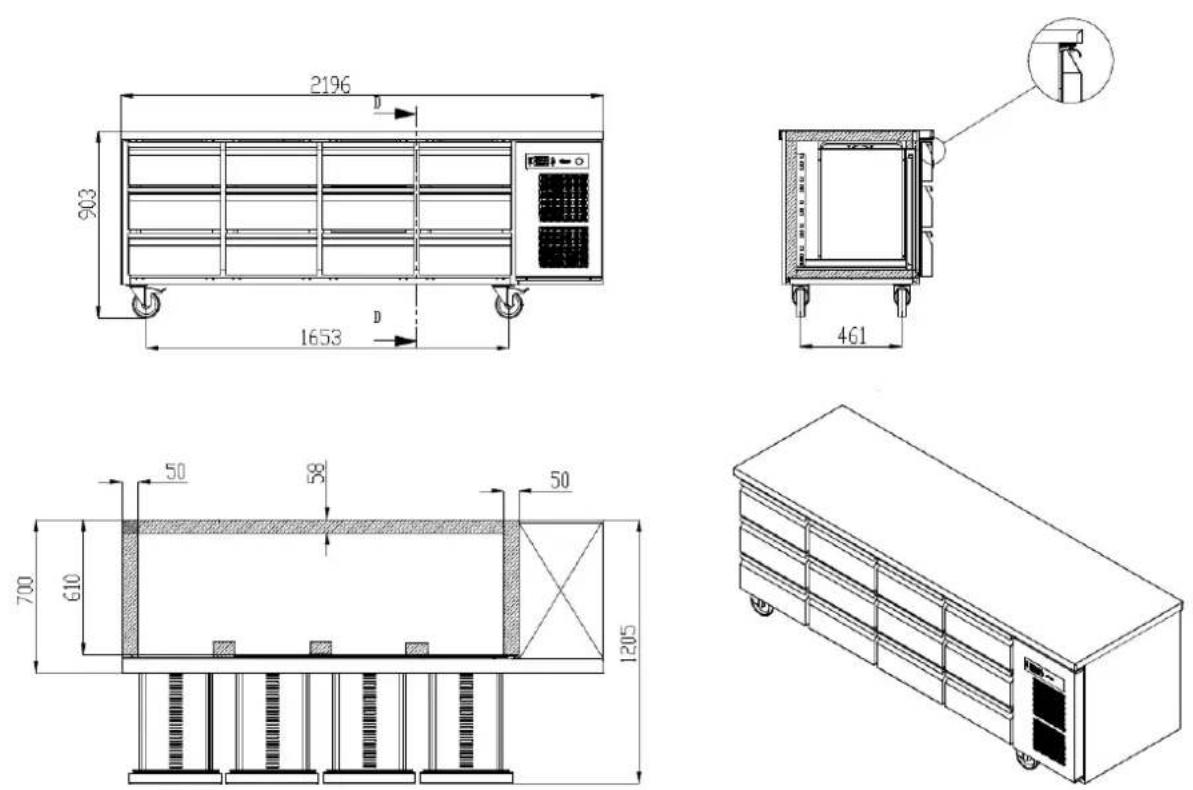GRAM Premier F 2 A DL DR L E - PREMIER UNDERCOUNTER - 2