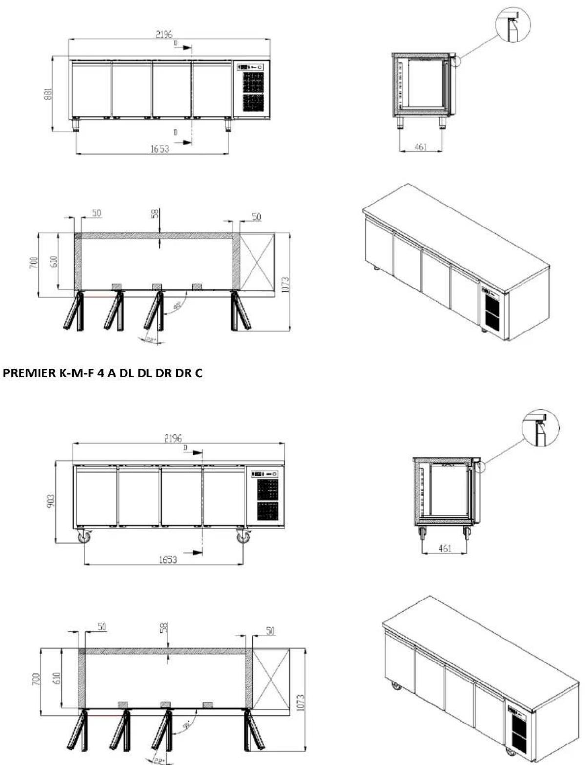 GRAM Premier F 2 A DL DR L E - PREMIER UNDERCOUNTER - 1