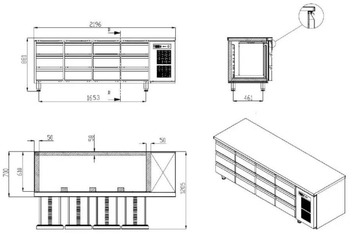 GRAM Premier F 2 A DL DR L E - PREMIER UNDERCOUNTER - 1