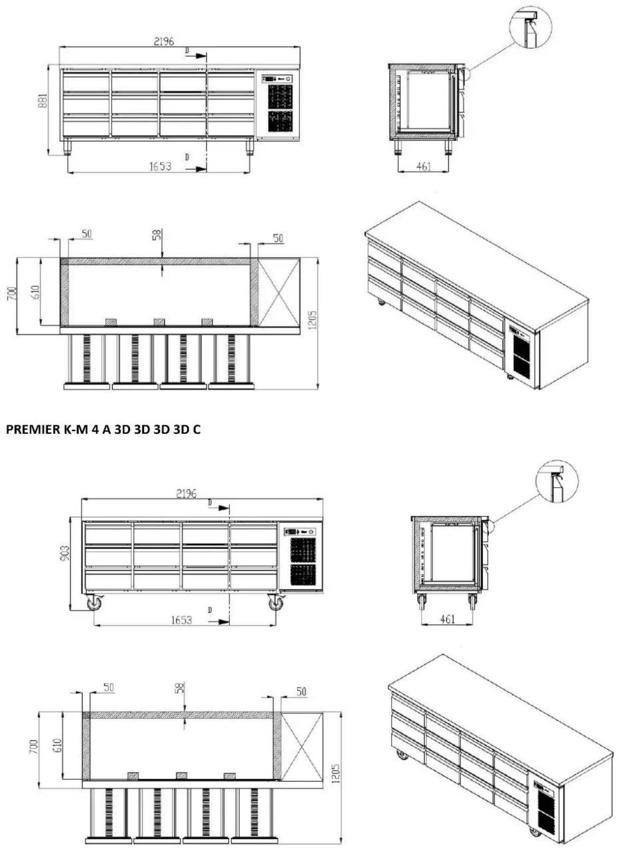 GRAM Premier F 2 A DL DR L E - PREMIER UNDERCOUNTER - 1