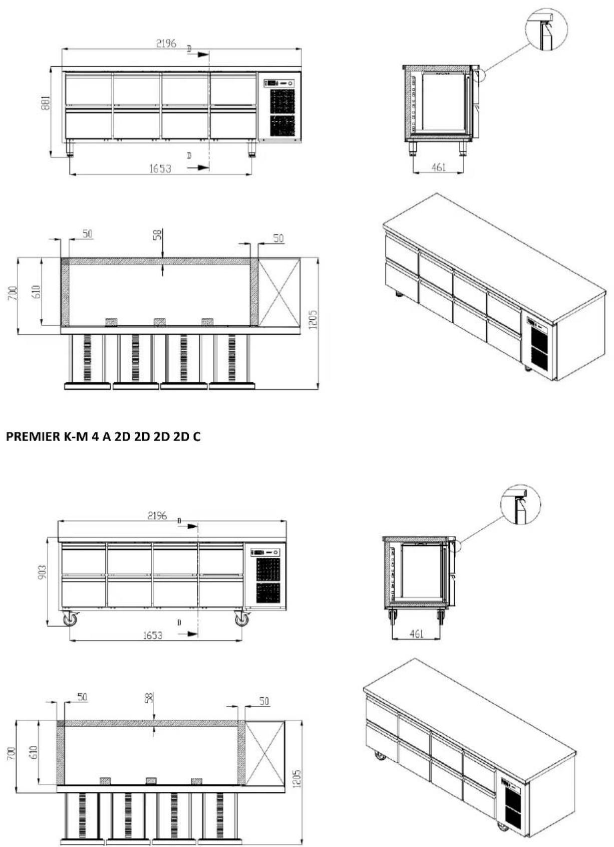 GRAM Premier F 2 A DL DR L E - PREMIER UNDERCOUNTER - 1