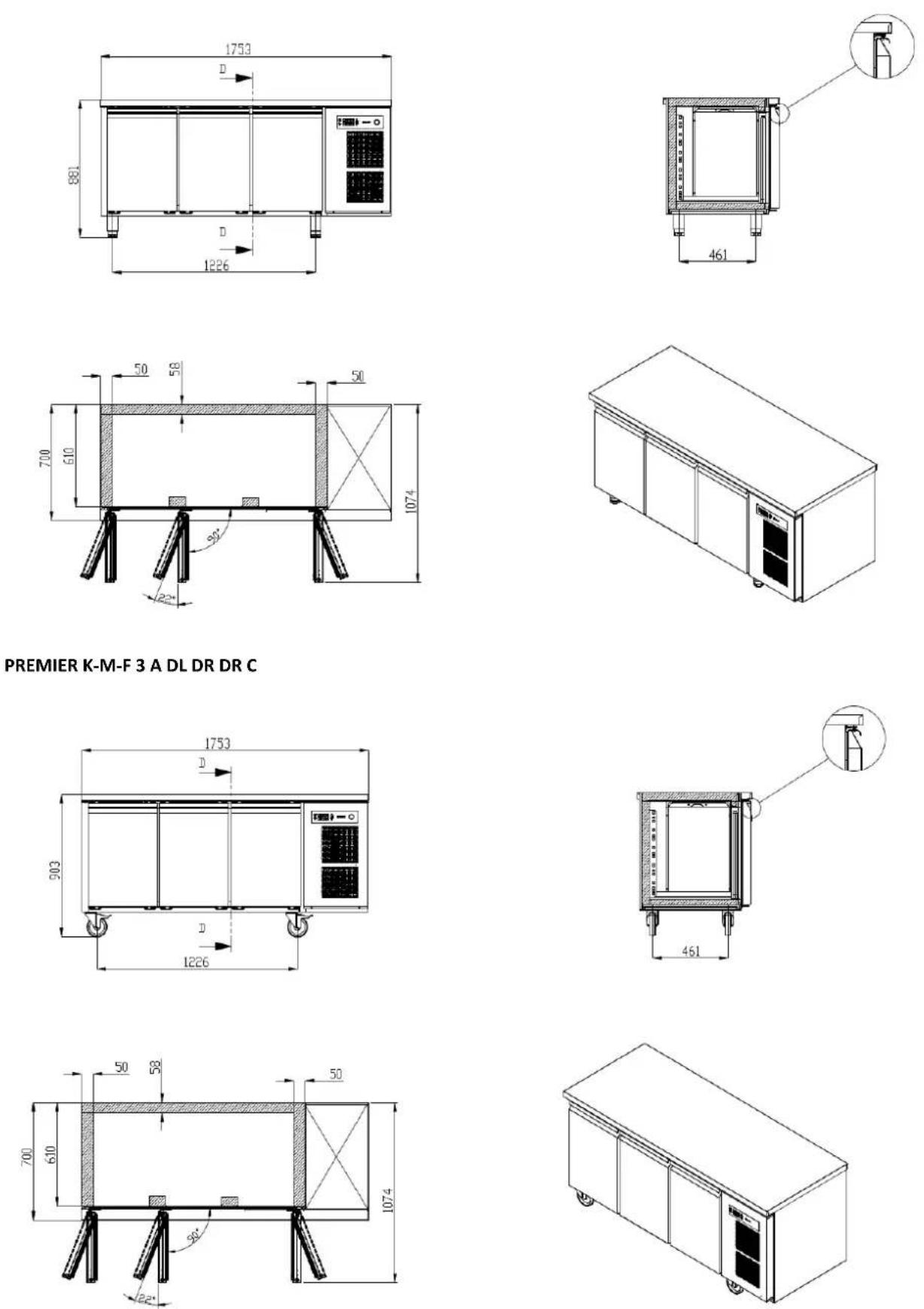 GRAM Premier F 2 A DL DR L E - PREMIER UNDERCOUNTER - 1