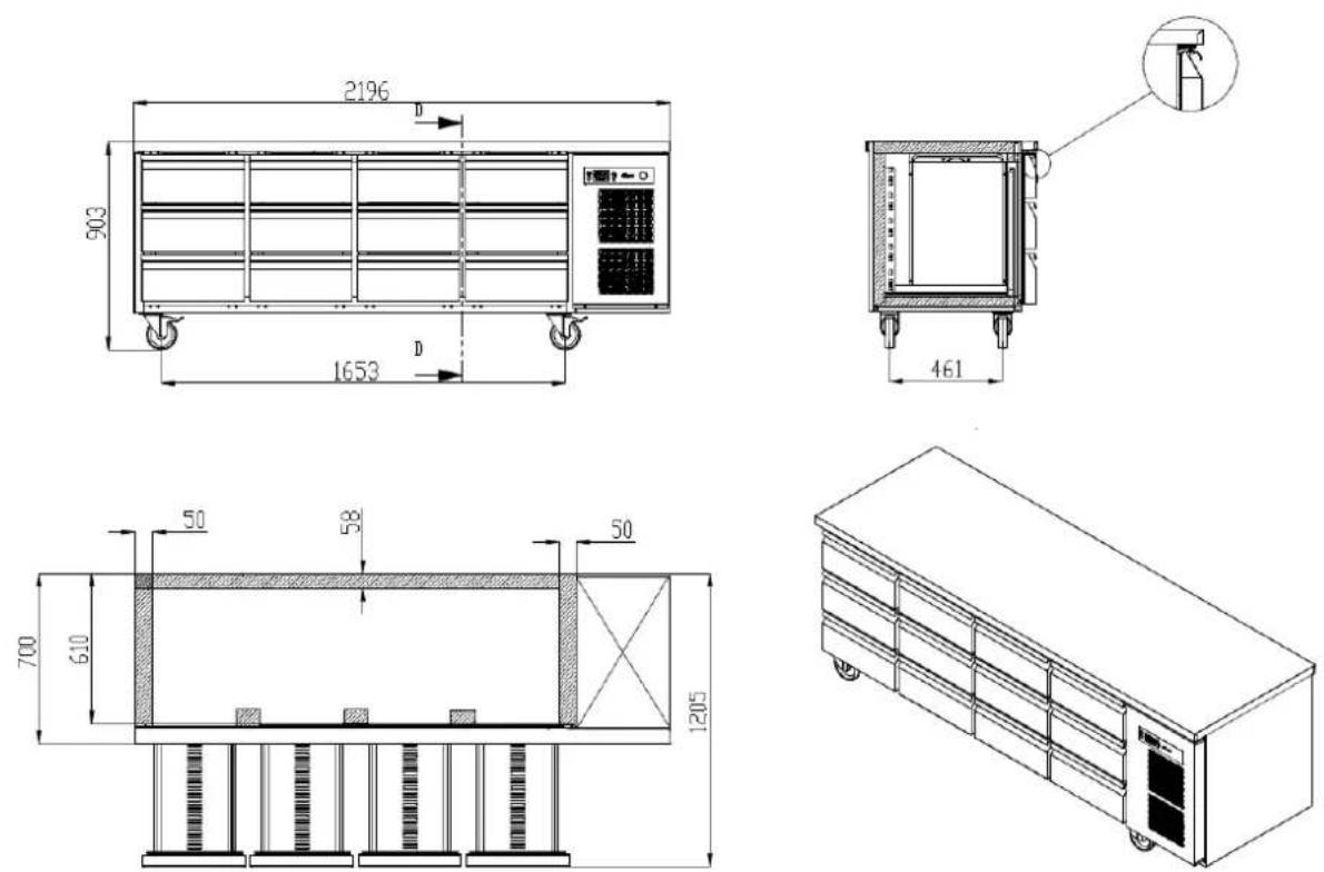 GRAM Premier F 2 A DL DR L E - PREMIER UNDERCOUNTER - 2