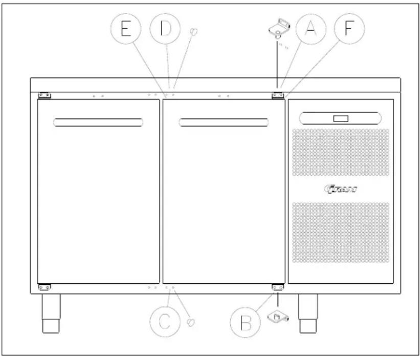 GRAM GASTRO K 1407 CSG PT DL/DR L2 - Changing door hinge side - 1