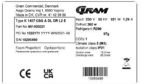 GRAM GASTRO K 1407 CSG A 3D/3D L2 - Service - 2