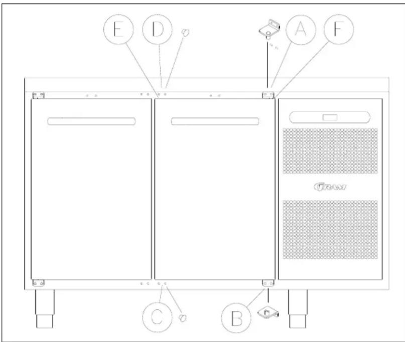 GRAM GASTRO K 2207 CSG A 2D/2D/2D/2D L2 - Vending af dor - 1