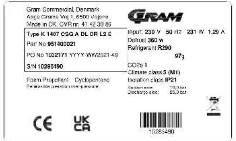 GRAM GASTRO K 2207 CSG A 2D/2D/2D/2D L2 - Service - 2