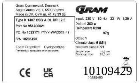 GRAM GASTRO K 1807 CSG A DL/2D/3D L2 - Service - 2