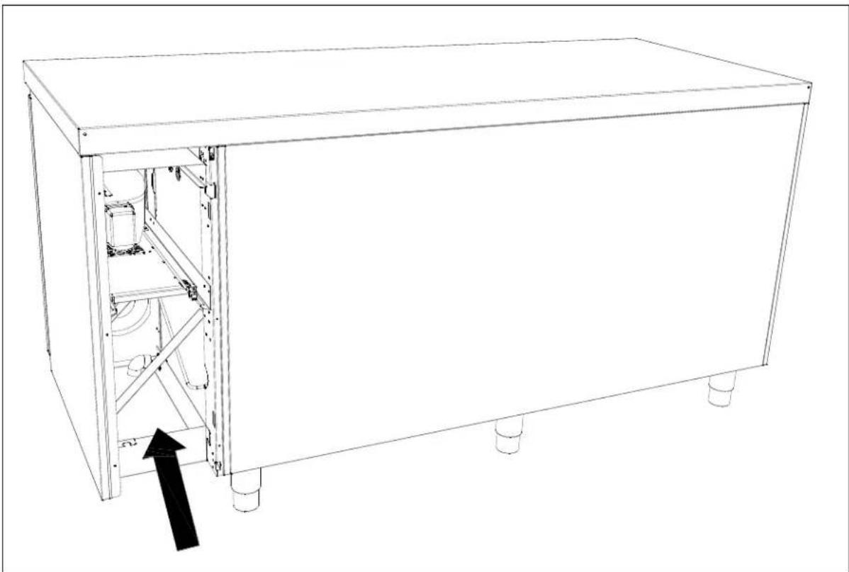 GRAM GASTRO K 2207 CSG A DL/DL/2D/2D L2 - Tische mit Anschluß an Gemeinschaftskompressor: - 2