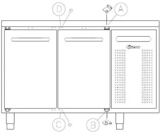 GRAM GASTRO K 2207 CSG A DL/DL/2D/2D L2 - Rengöring av bänk med lådor: - 2