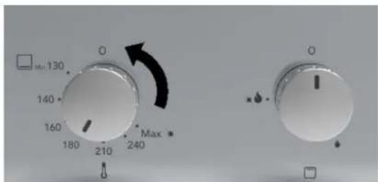 Glem Gas GFRF21IX - Use gas oven with gas grill (oven door closed) - 2