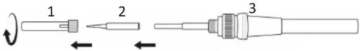 Brandson 304523 - Changing the soldering tip - 1