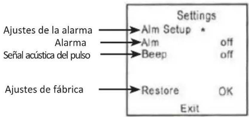 Medicinalis 305019 - Ajustes de los parámetros («ajustes de sonido» / «ajustes estandar») - 1