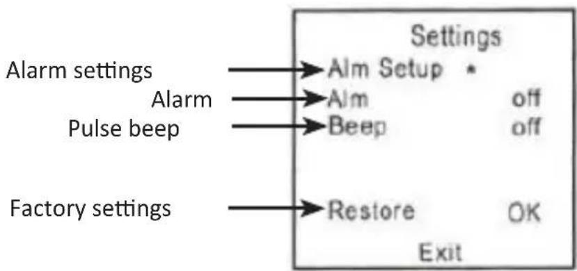 Medicinalis 305019 - Parameter settings ("Sound Settings" / "Default Settings") - 1