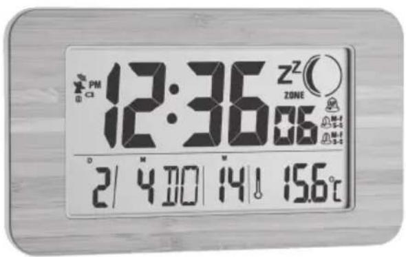 GlobalTronics WC-RC-D-02 - Horloge numérique radioguidée - 1