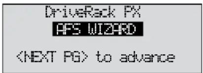 DBX DriveRack PX - AFS WizARD - 1