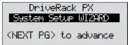 DBX DriveRack PX - SETUP WIZARD - 1