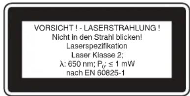 EINHELL TE-SM 36/10 L Li - Cuidado: Radiación láser - 1