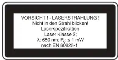 EINHELL TE-SM 36/10 L Li - Trieda laseru 2 - 1