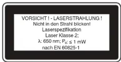 EINHELL TE-SM 36/10 L Li - Attenzione: raggi laser - 1