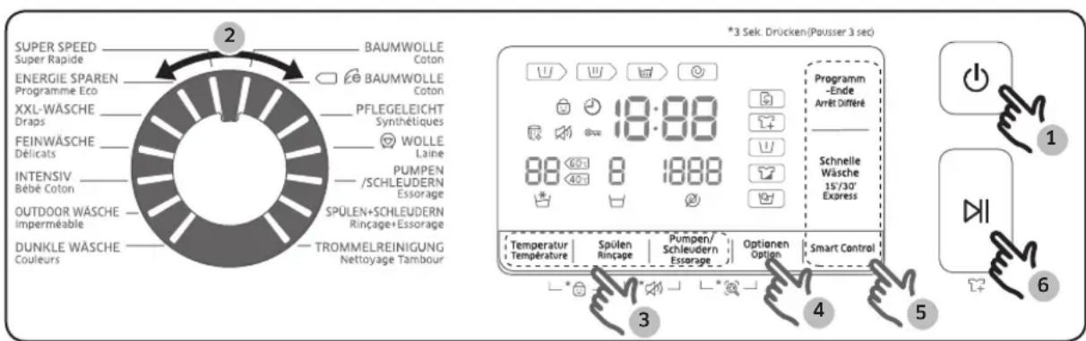 SAMSUNG WW8FK6604QW - Einfache Schritte für den Start - 1