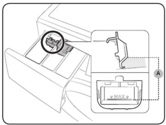 SAMSUNG WW8FK6604QW - Per usare un detersivo liquido (solo modelli applicabili) - 1