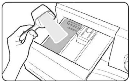 SAMSUNG WW8FK6604QW - Pour mettre des agents de lavage dans le tiroir à lessive - 1