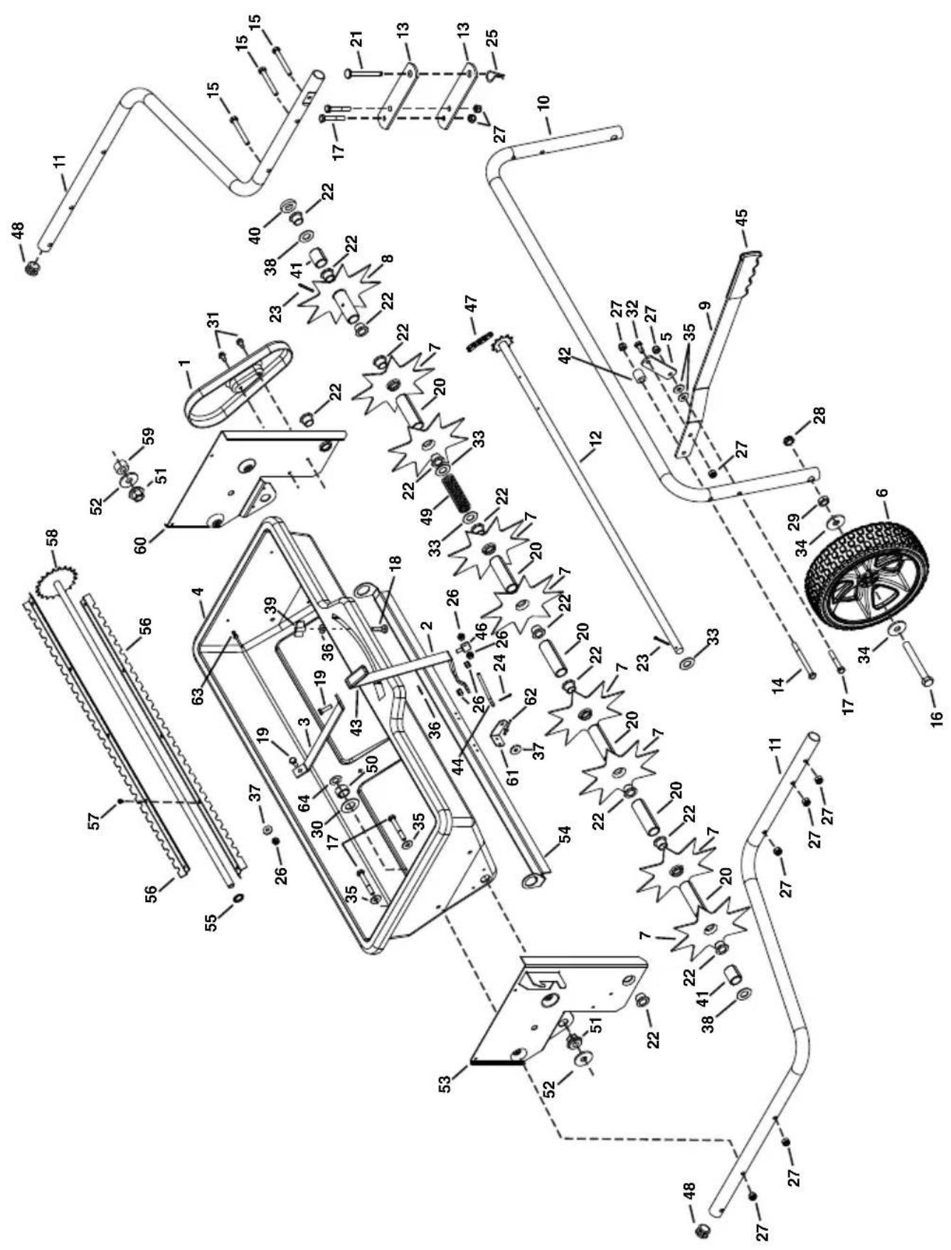 Craftsman CMXGZBF71243311 - 32" Spiker Spreader cmXgZBf71243311 - 1