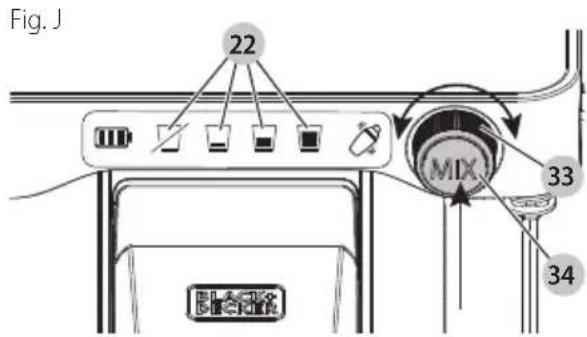 BLACK & DECKER BCHB101 - Seleccione la graduación de alcohol (Fig. J) - 1