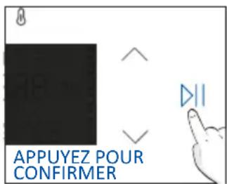 APPUYEZ POUR CONFIRMER