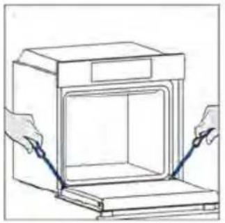 HAIER H6 ID66C3HTB1 - EXTERIOR DEL HORNO: desmontaje y limpieza de la puerta de cristal - 1