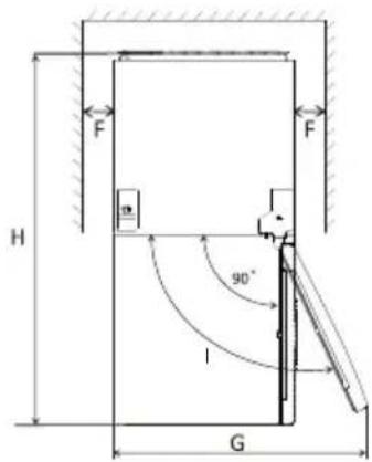 CONTINENTAL EDISON CEFC325NFBD - Space Requirement - 2
