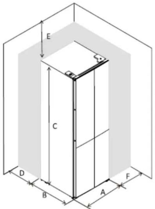 CONTINENTAL EDISON CERA4D464IXD - SPACE REQUIREMENT. - 1