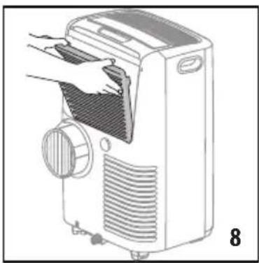 DELONGHI Pinguino Compact PACEM360-6ALWH - LIMPIEZA DEL FILTRO DE AIRE - 1