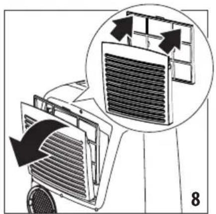 DELONGHI Pinguino PACEX390LN-6ALBK - CLEANING THE AIR FILTER - 1