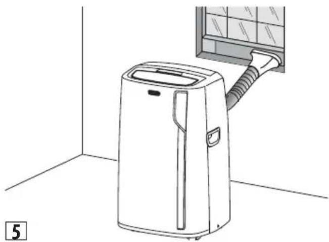 DELONGHI Pinguino Compact Arctic Whisper - Vous pouvez également installer l'appareil dans une fenetre à guillotine : - 1
