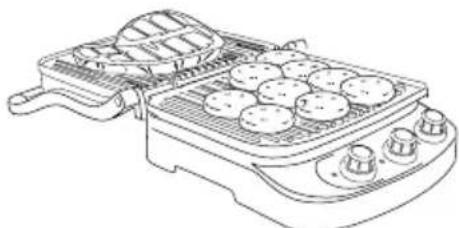 DELONGHI MultiGrill 900 CGH920 - Mode barbecue avec la plaque grill (utilisez la plaque grill) - 1