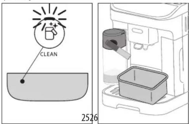 DELONGHI Magnifica Evo ECAM290.62.B - Cleaning the milk carafe after each use - 1