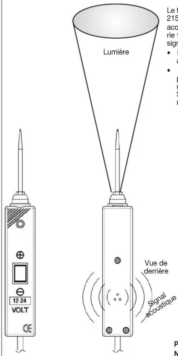 Lumière 12-24 VOLT Vue de derrière Signal acoustique Le t 215 aco rie f sign • I a • P u s r P N