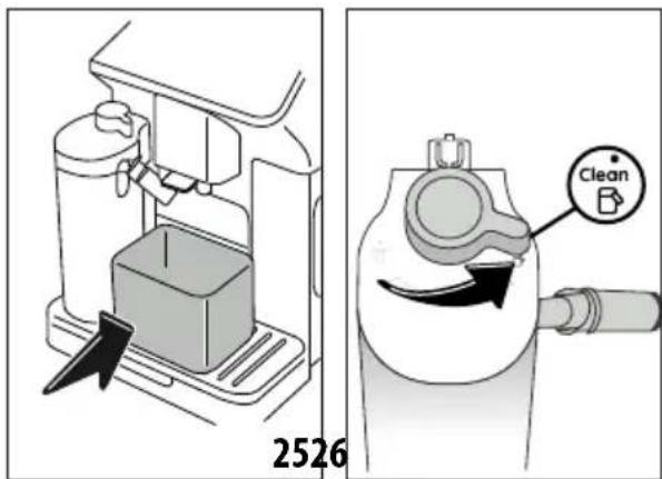 DELONGHI Magnifica Plus ECAM320.70.SB - Limpieza de la jarra de leche después de su uso - 1