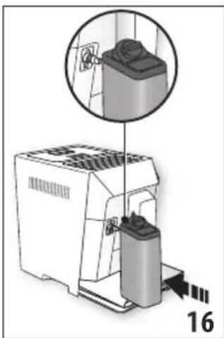 DELONGHI Eletta Cappuccino Evo ECAM46.860.W - Riempire e agganciare il contenitore latte - 3