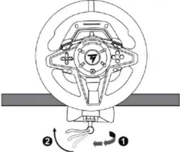 THRUSTMASTER T128 - 테이블이나 책상에 레이싱 핸들 부착하기 - 4